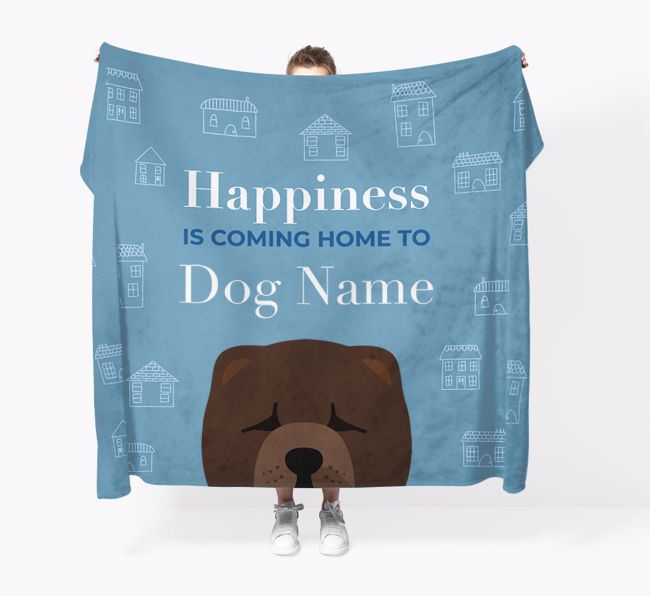 Happiness Is: Personalized {breedFullName} Throw Blanket